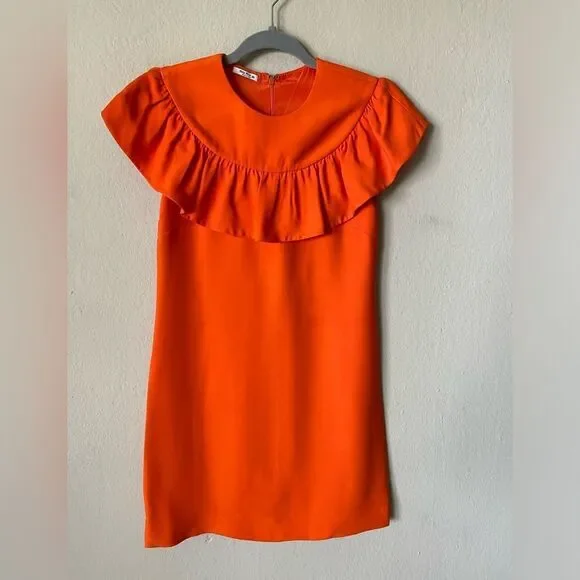 Rare! Miu Miu Mini Orange Dress Size 0
